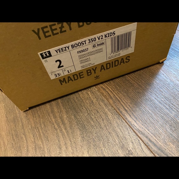 Adidas Yeezy Boost 350 Desert Sage Kids 2Y - Picture 5 of 5